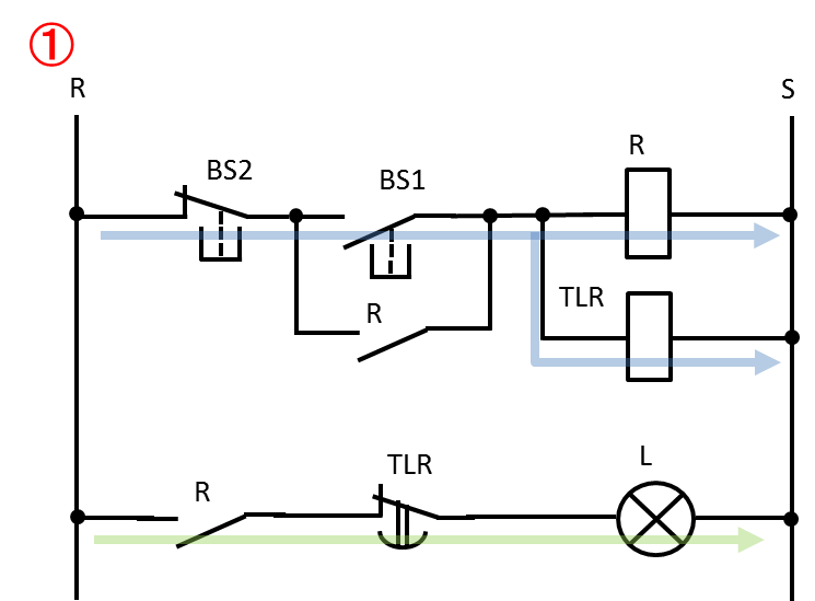 リレーシーケンスのタイマーを使った回路例