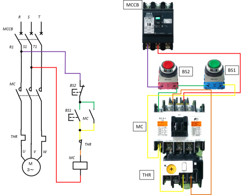 図と写真で解説！電磁接触器、開閉器の配線方法