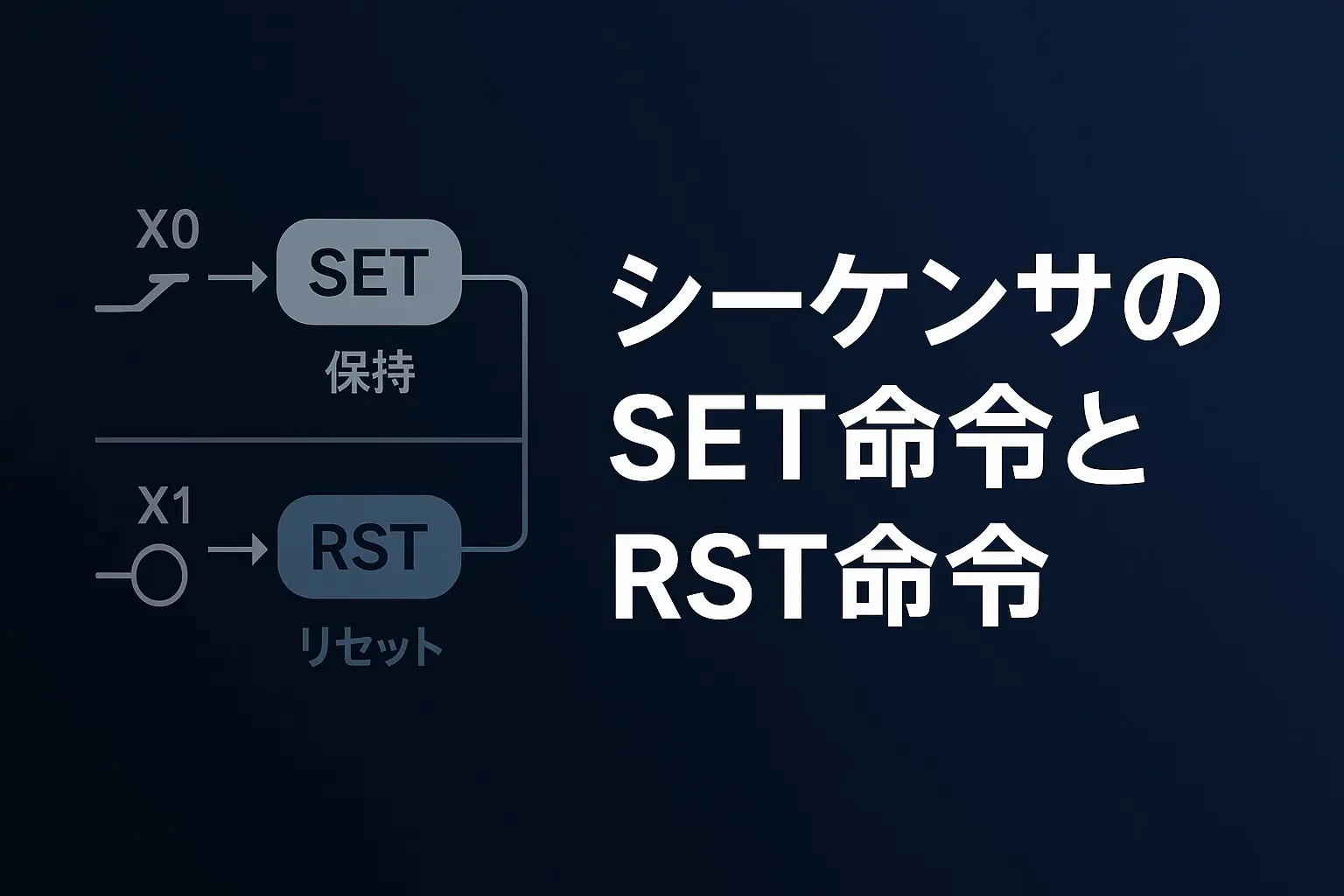 シーケンサのSET命令、RST命令とは